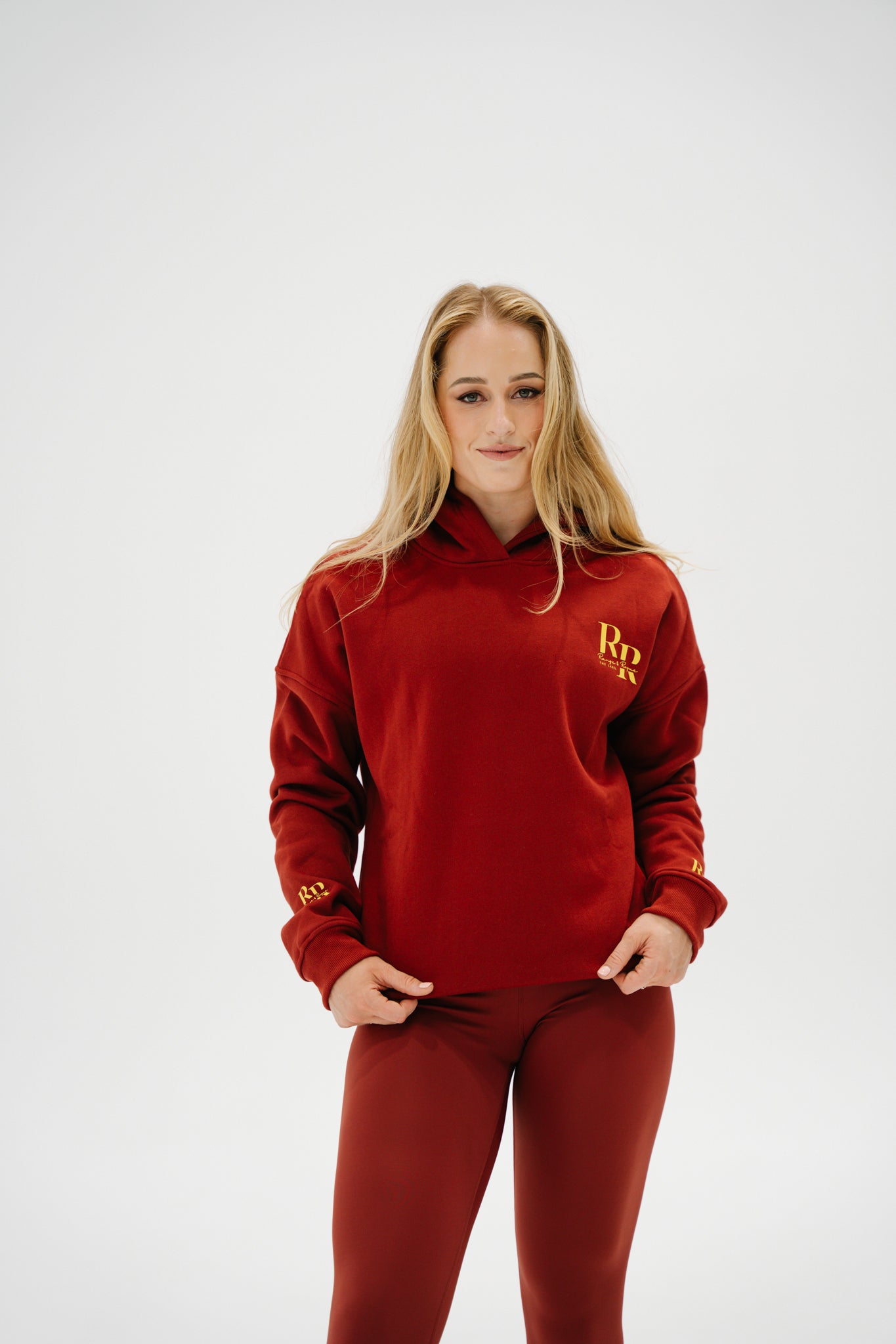 Maroon RR1 Oversized Hoodie