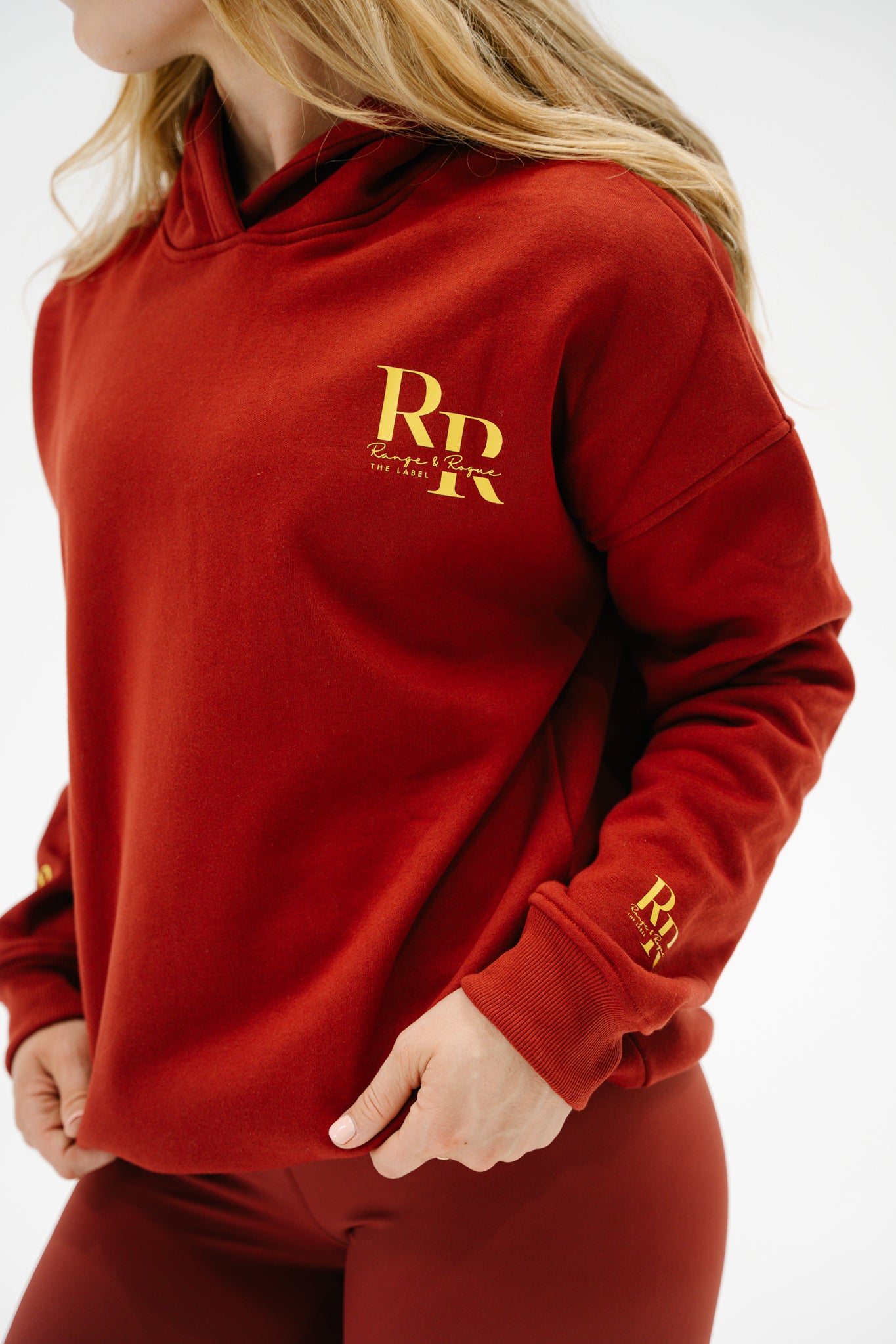 Maroon RR1 Oversized Hoodie