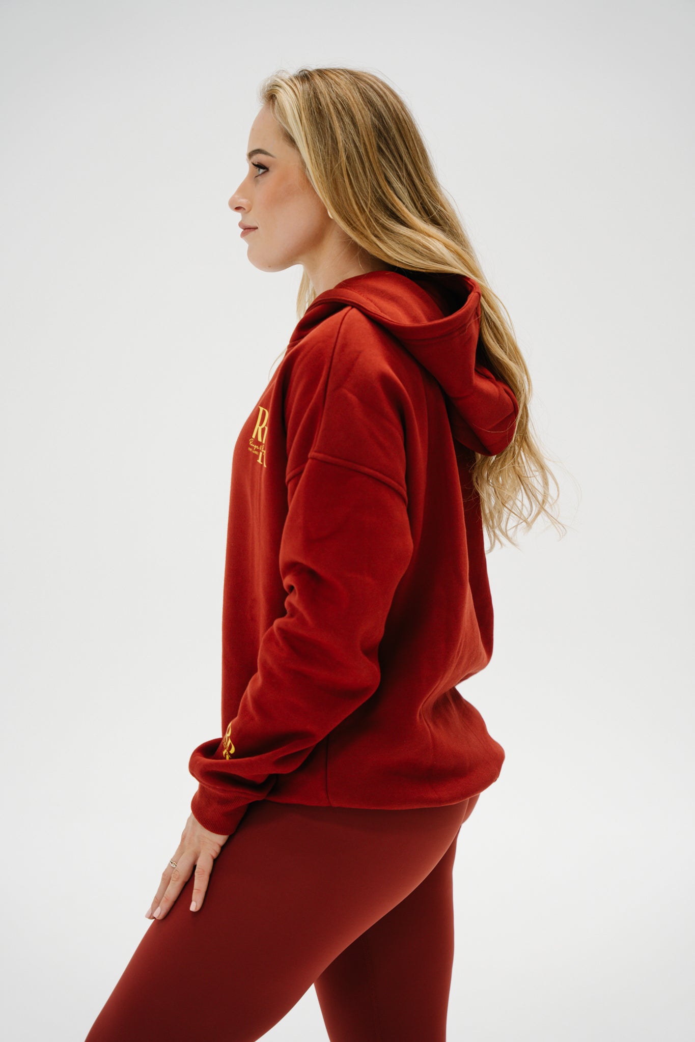 Maroon RR1 Oversized Hoodie