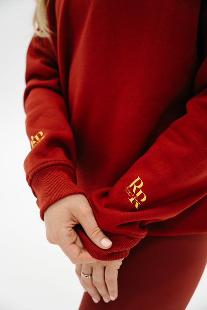 Maroon RR1 Oversized Hoodie